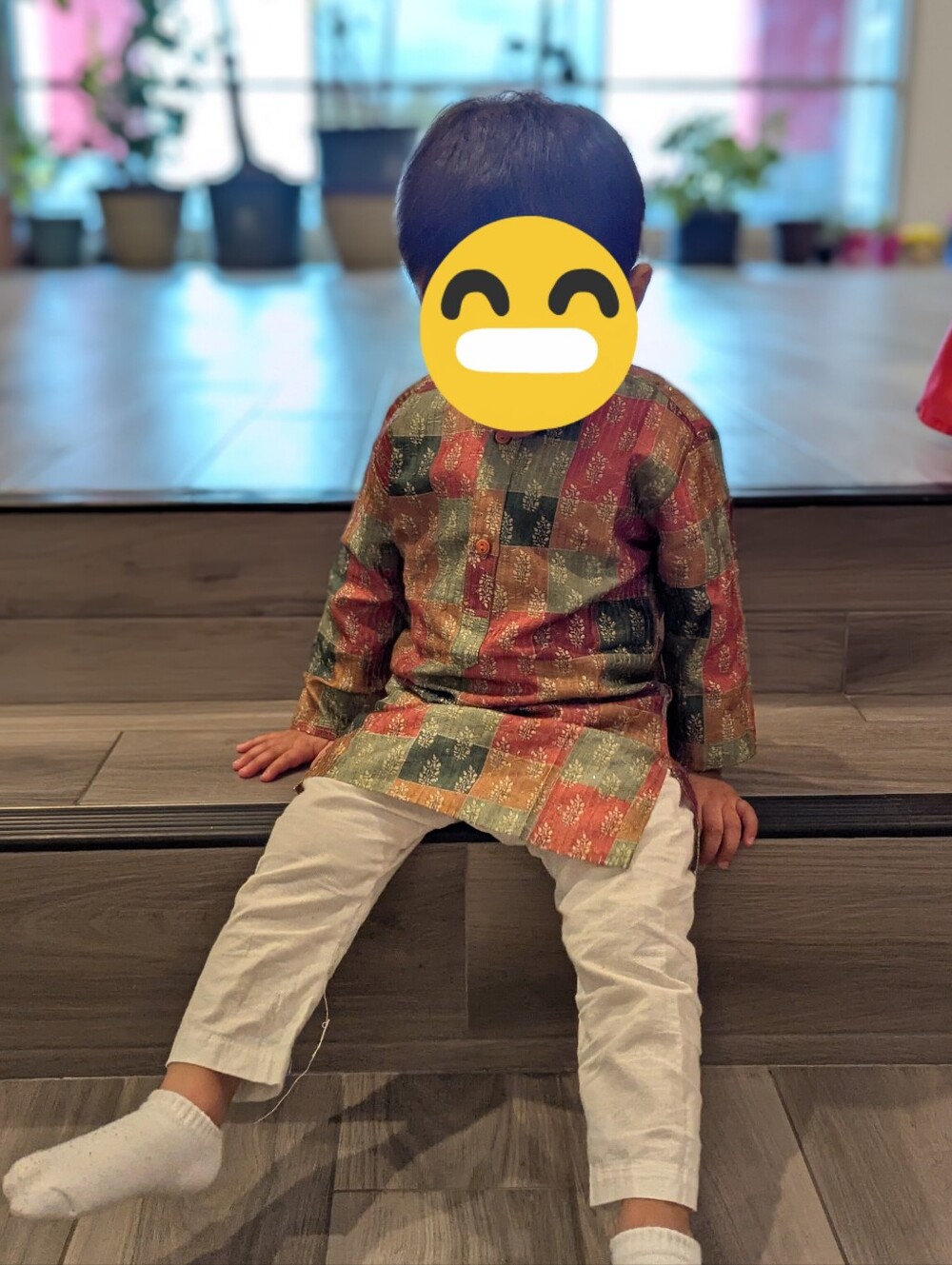 Boys Multicolor Patchwork Kurta Top - Kids Shirts & Tops- Navratri Or Diwali Wea